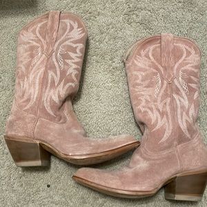 Idyllwind Pink Suede Cowgirl Boots